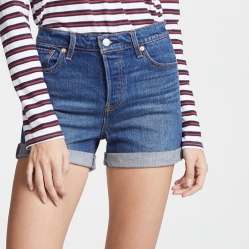 Levi's Wedgie Button Fly High Rise Shorts 32 Waist